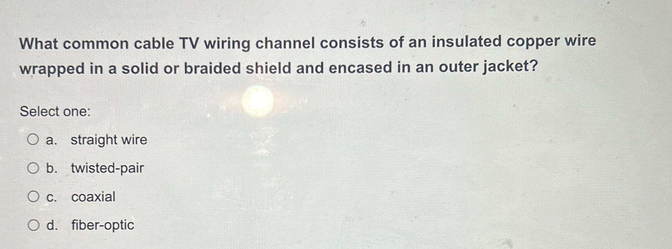 What common cable TV wiring channel consists of