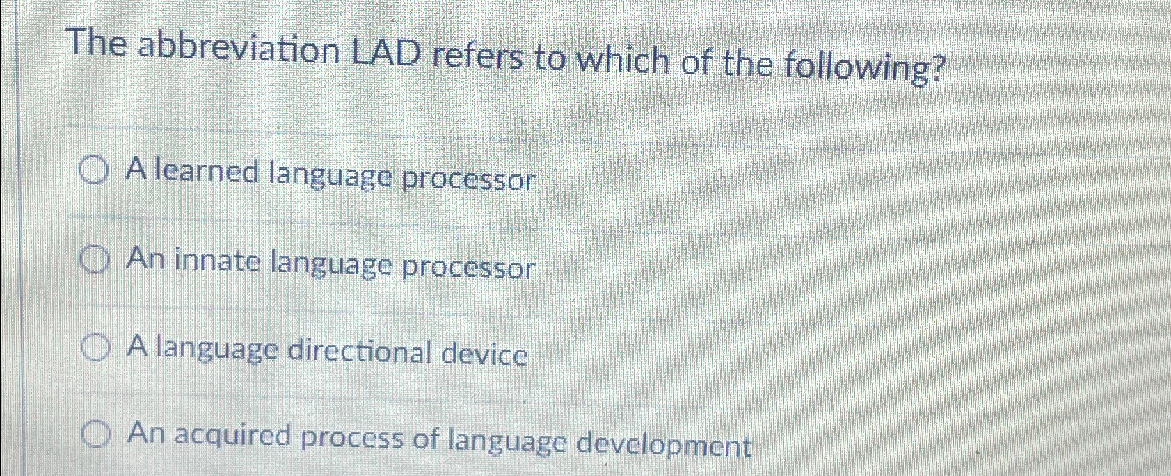 The abbreviation LAD refers to which of the