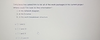 Tim's boss has asked him to list all of the work
