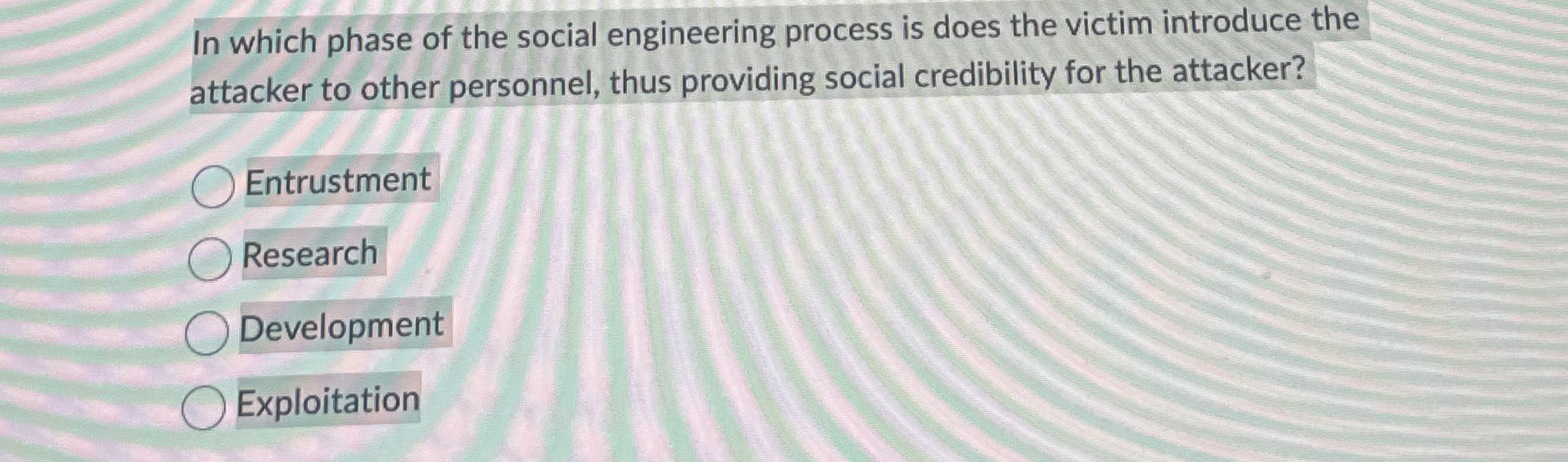 In which phase of the social engineering process