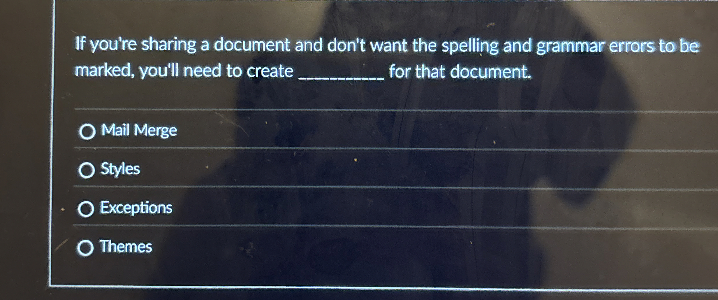 If you're sharing a document and don't want the