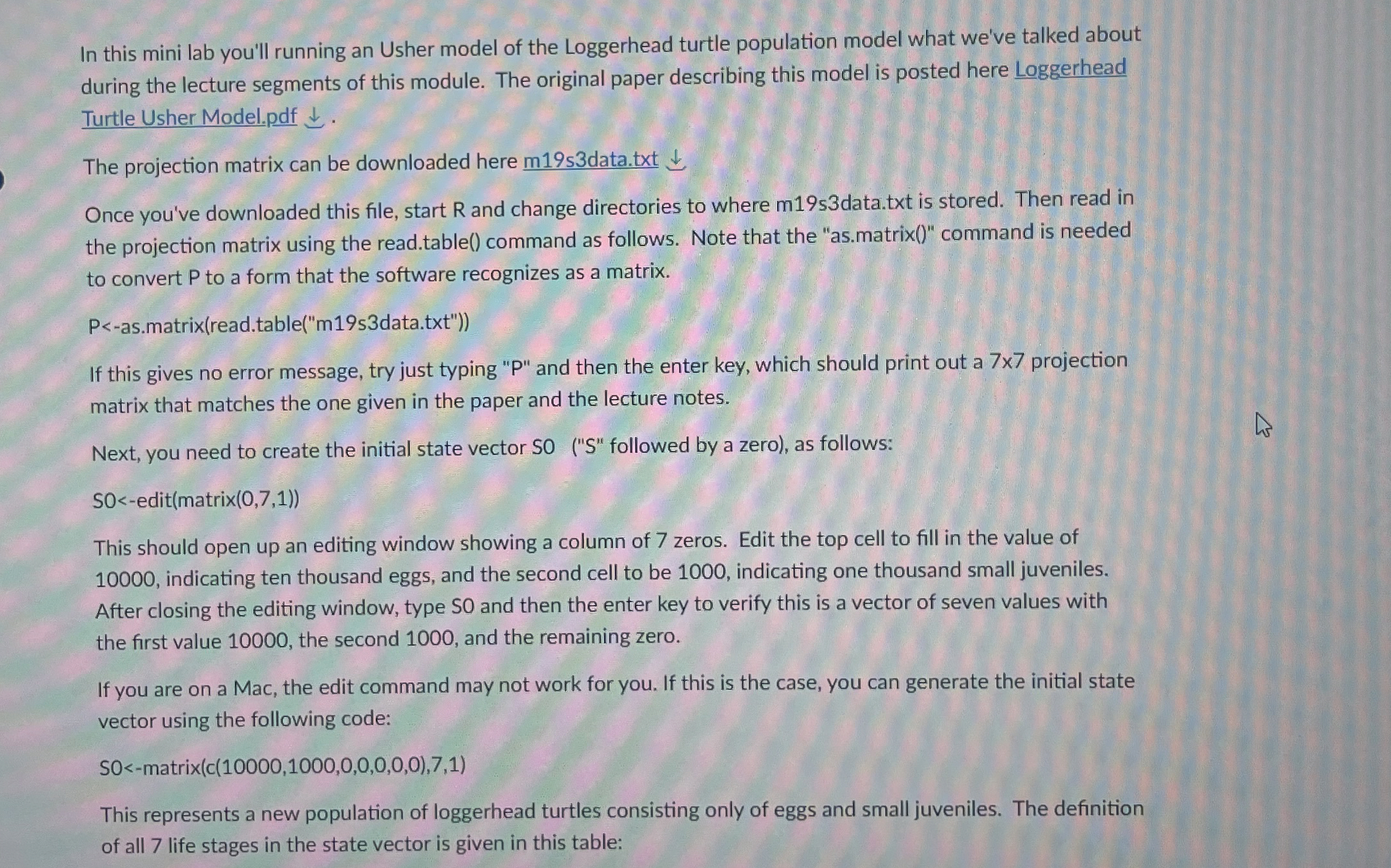 In this mini lab you'll running an Usher model of