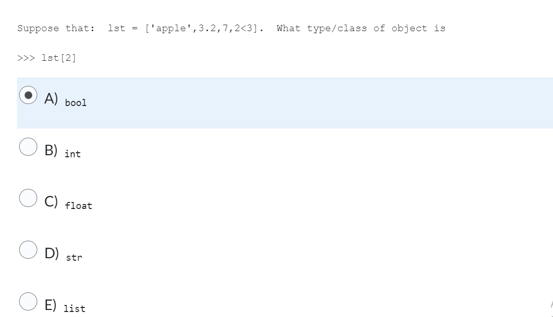 What type / class of object results from