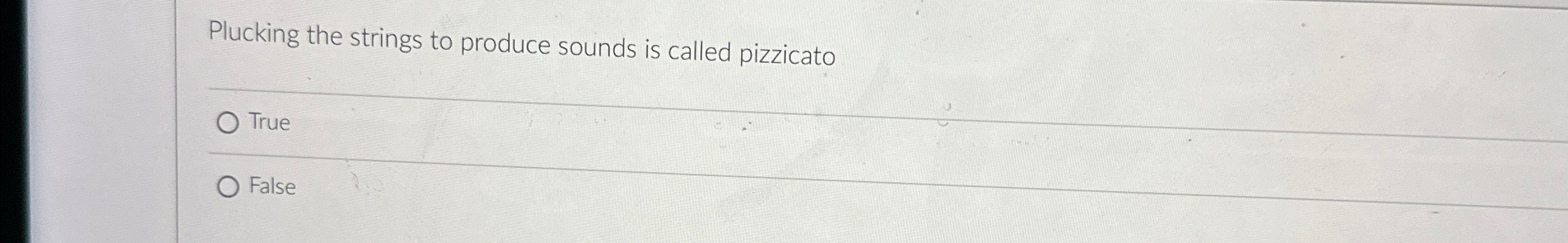 Plucking the strings to produce sounds is called
