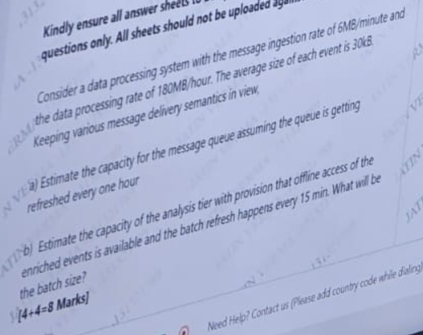 consider a data processing system with the