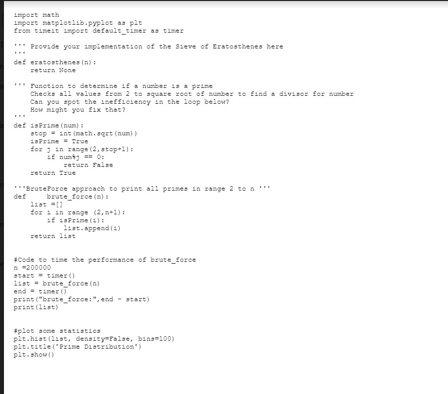 Module 0 1 Coding Assignment: The Eratosthenes
