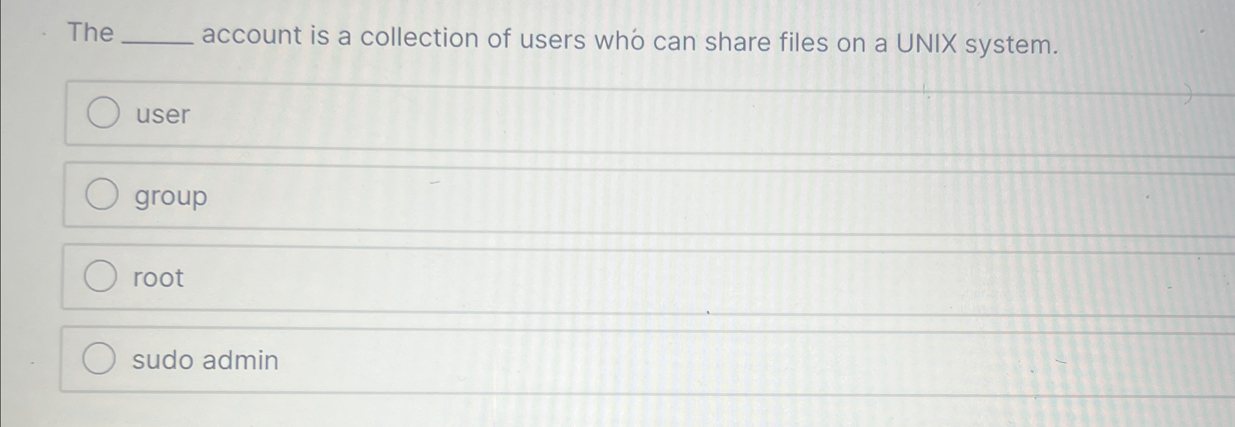 The account is a collection of users who can