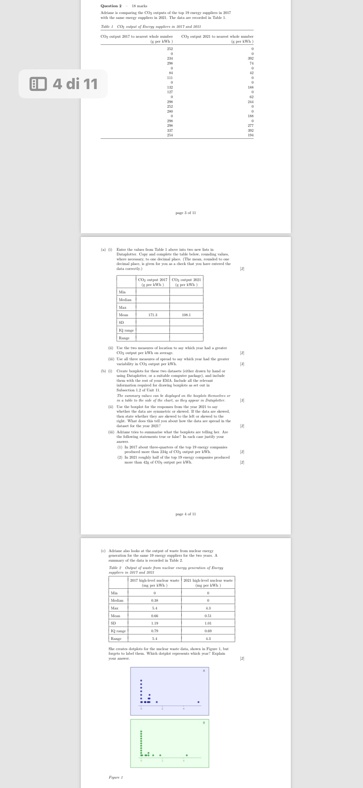 Question 2 - 1 8 marks Adriane is comparing the C