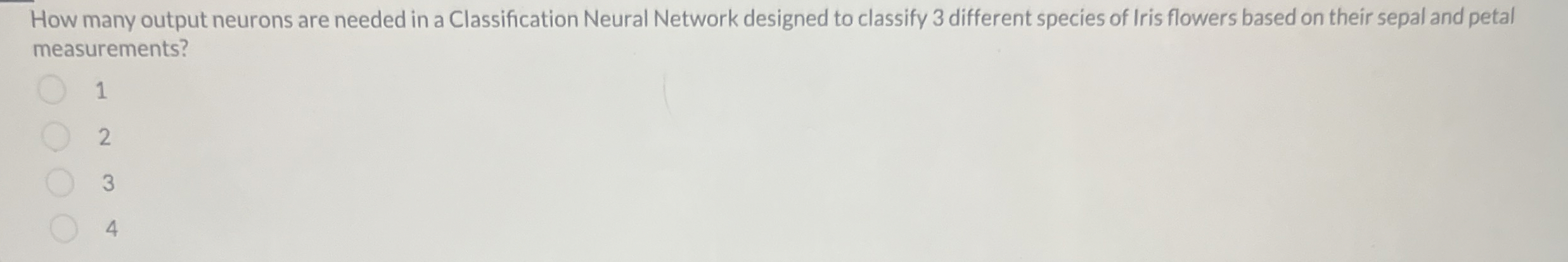 How many output neurons are needed in a
