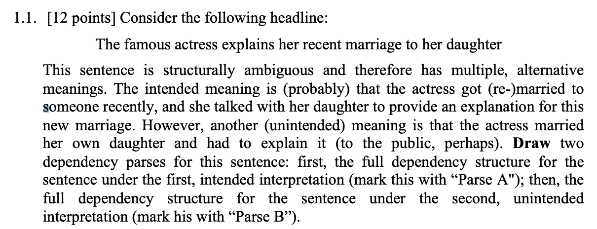 1 . 1 . [ 1 2 points ] Consider the following