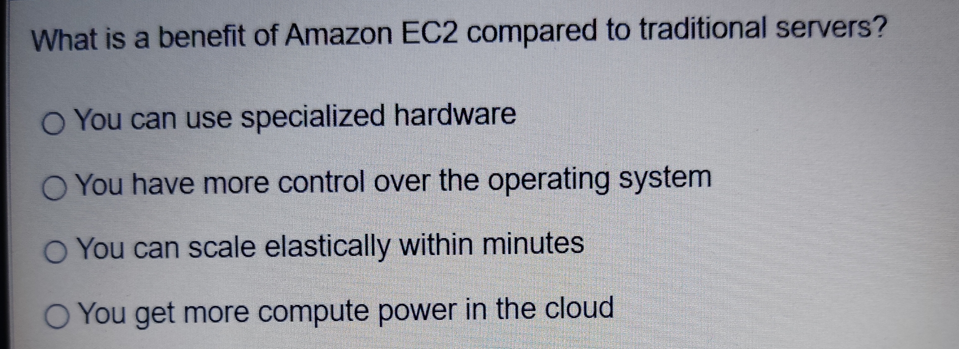 What is a benefit of Amazon EC 2 compared to