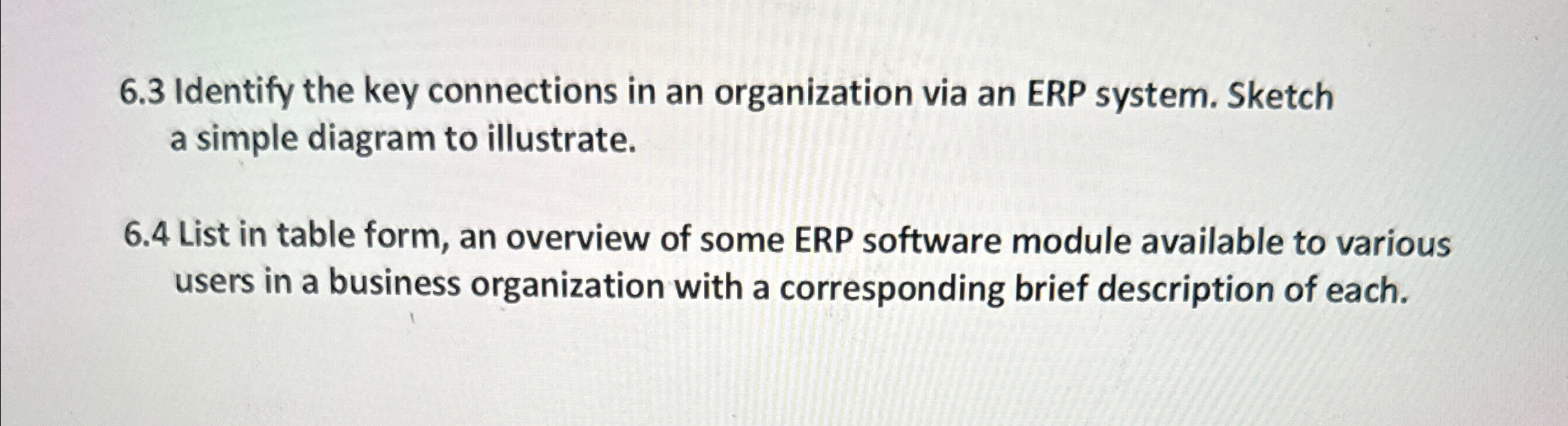 6 . 3 Identify the key connections in an