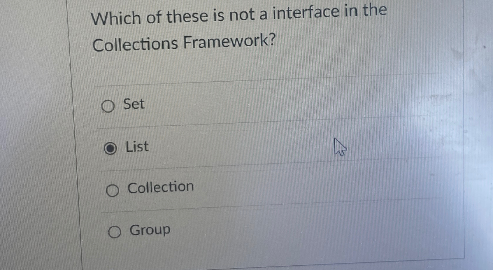 Which of these is not a interface in the