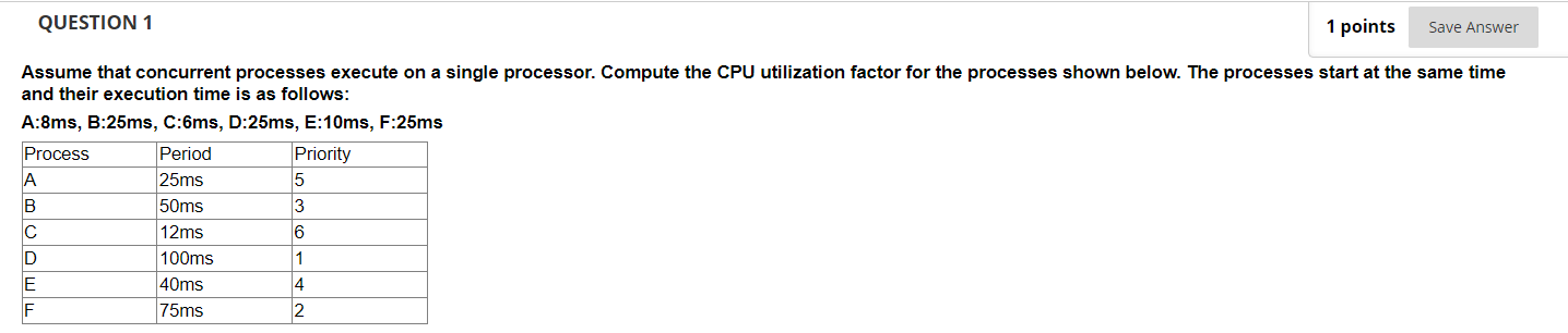 QUESTION 1 ( show all necessary steps please )