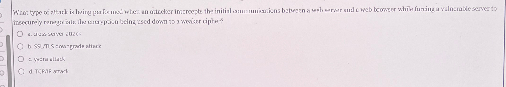 What type of attack is being performed when an