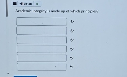 Academic Integrity is made up of which