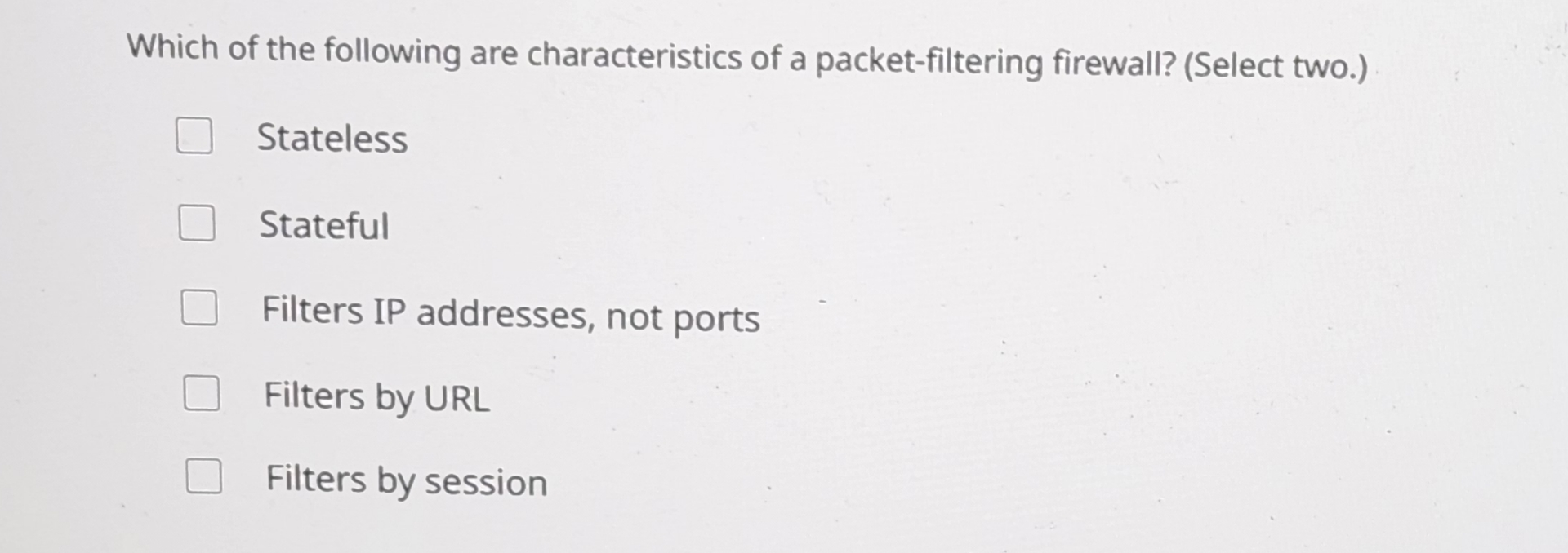 Which of the following are characteristics of a