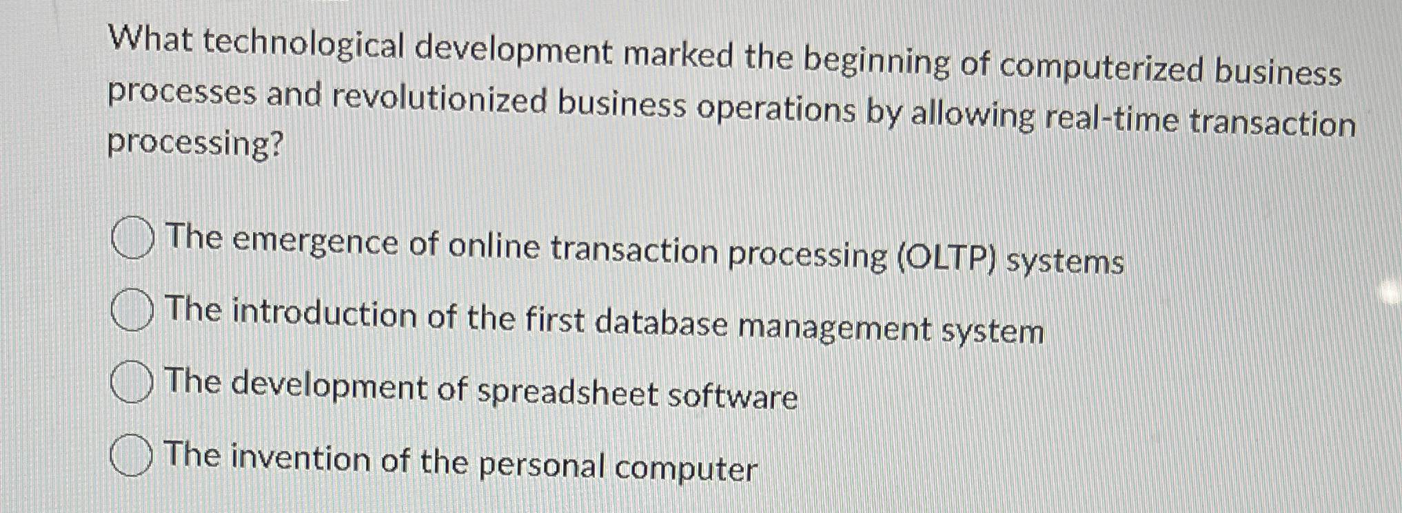 What technological development marked the