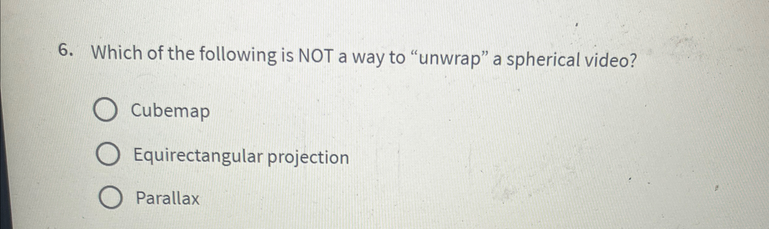 Which of the following is NOT a way to "unwrap" a