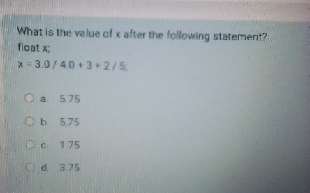 What is the value of x after the following