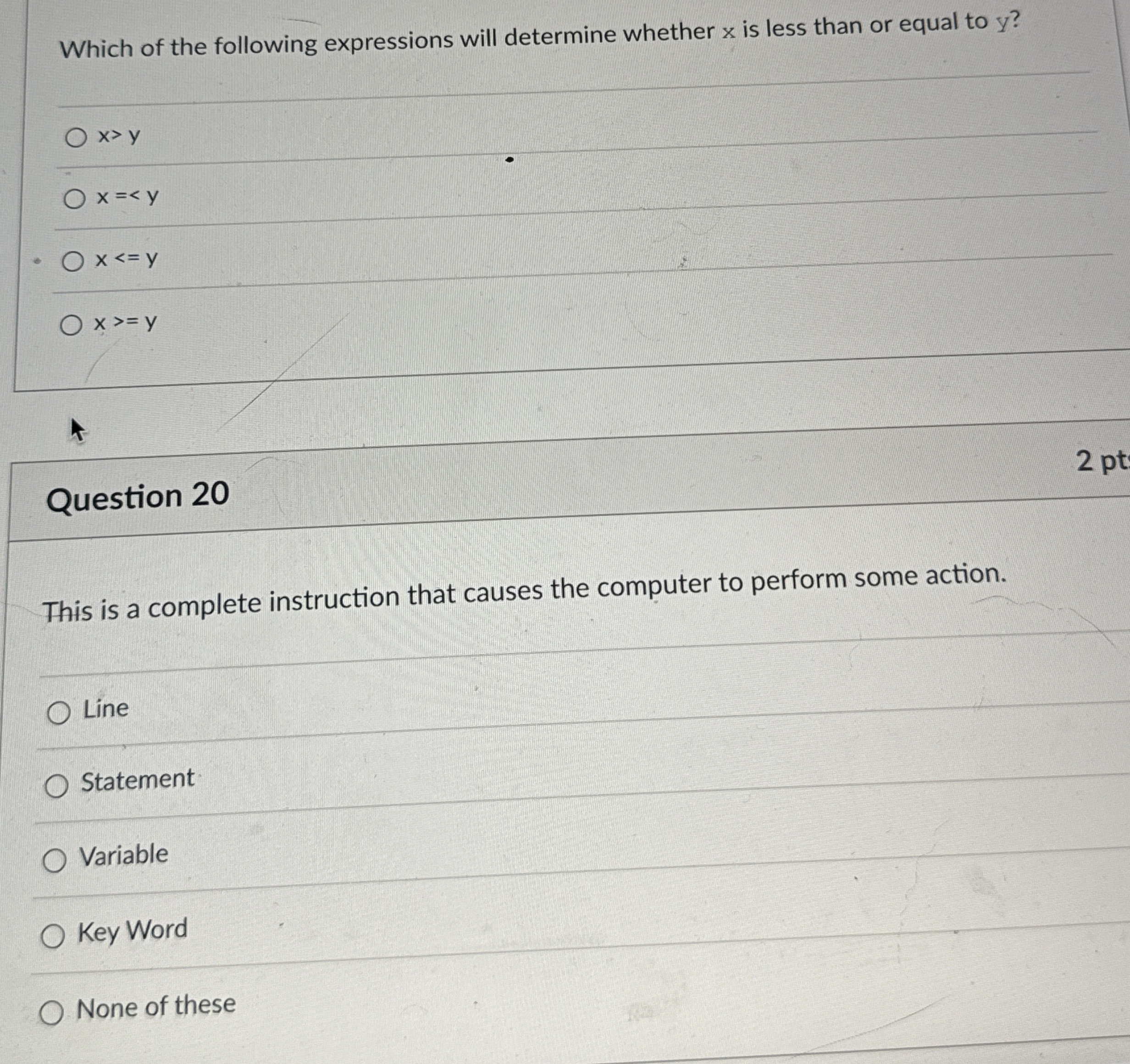Which of the following expressions will determine