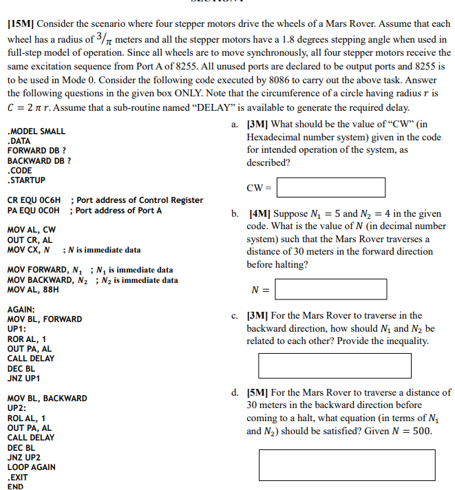 [ 1 5 M ] Consider the scenario where four