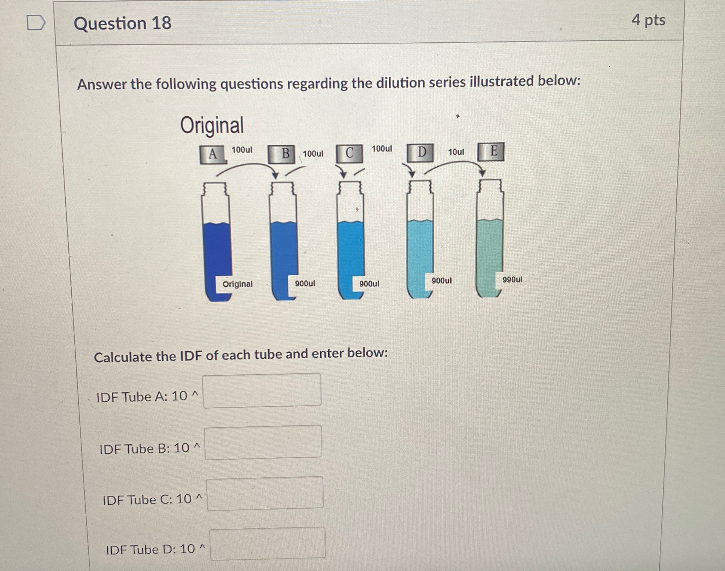 Question 1 8 4 pts Answer the following questions