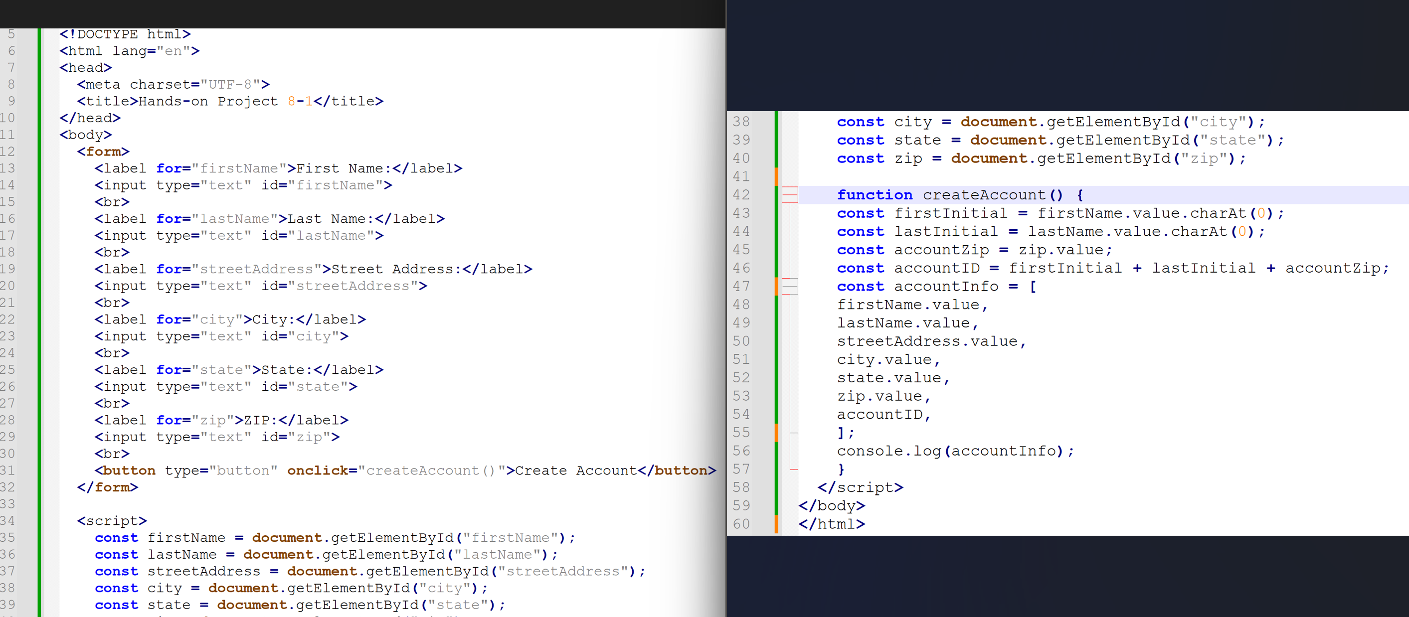 I am not sure if I did my assignment correct on