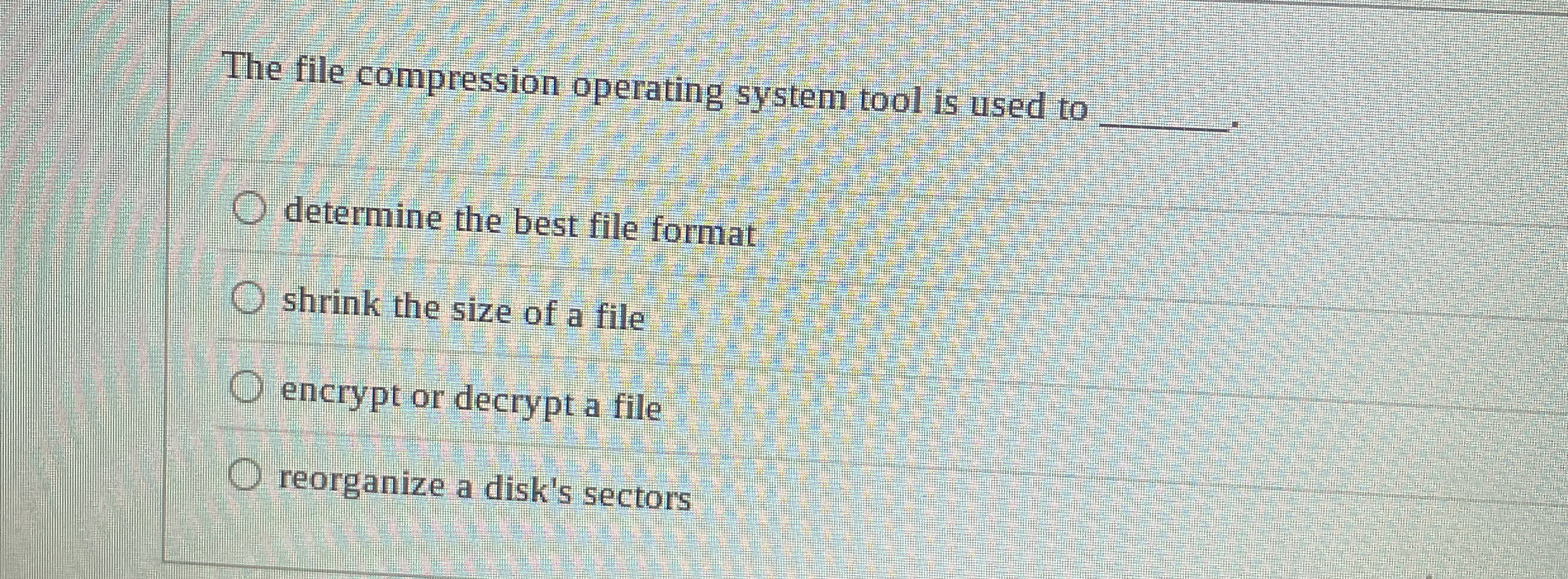 The file compression operating system tool is