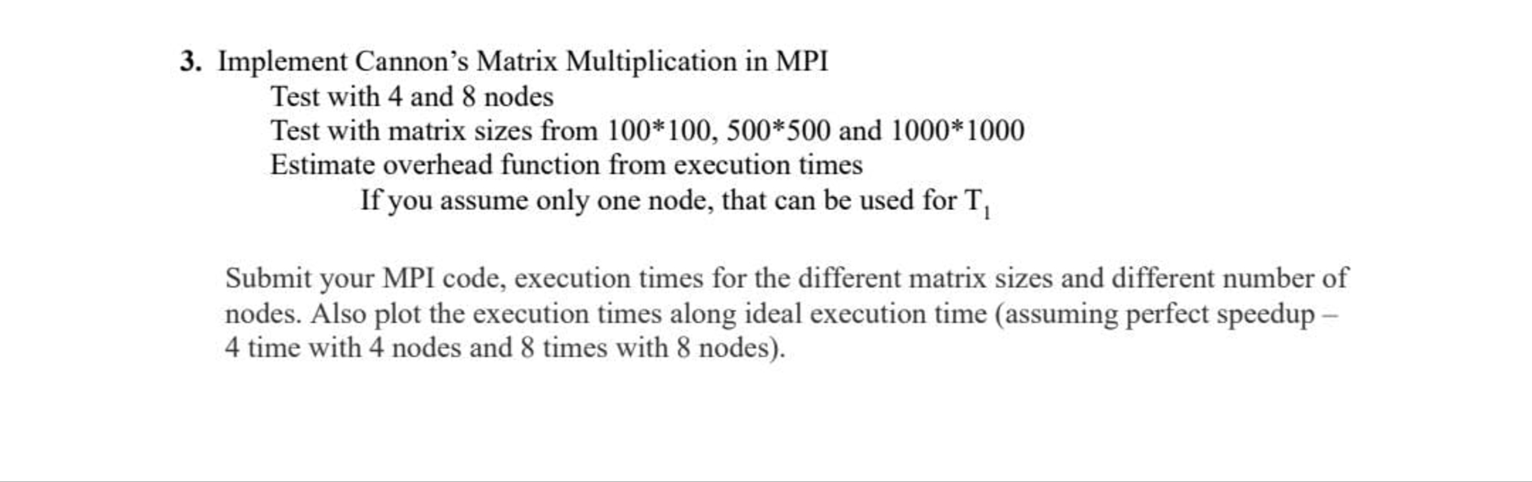 Implement Cannon's Matrix Multiplication in MPI