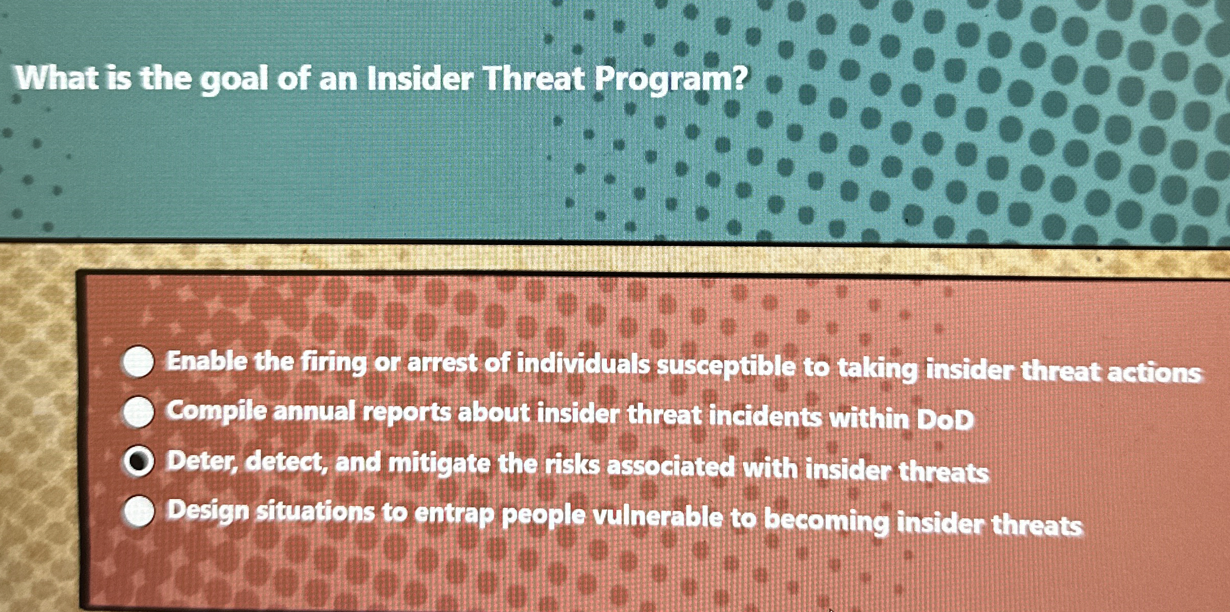 What is the goal of an Insider Threat Program?