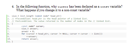In the following function, why cursor has been