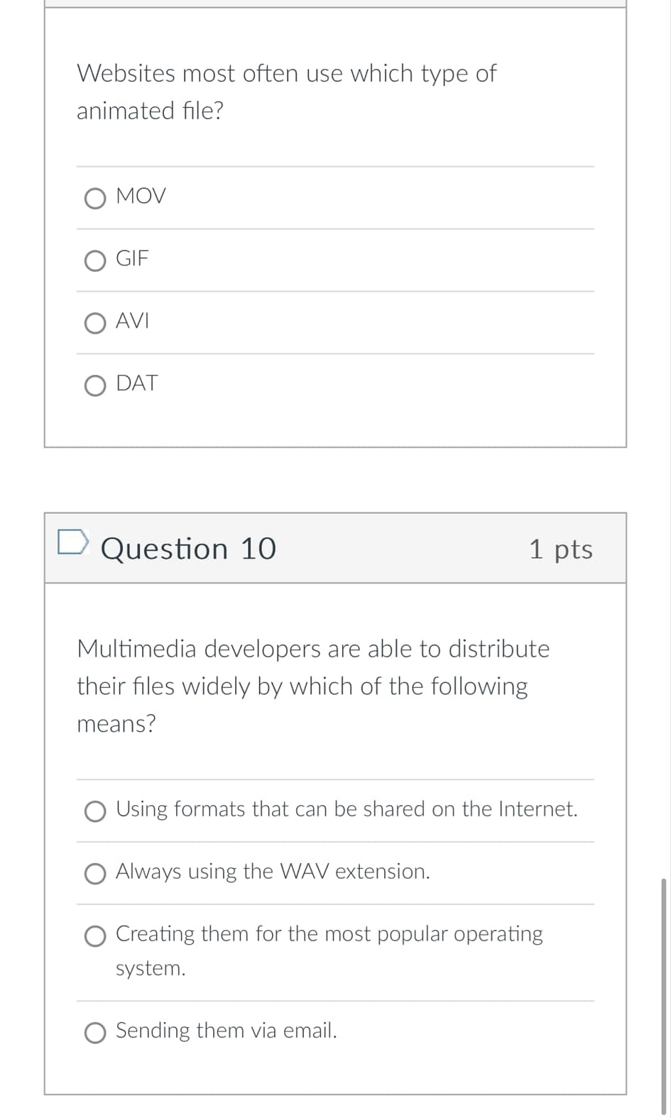 Websites most often use which type of animated