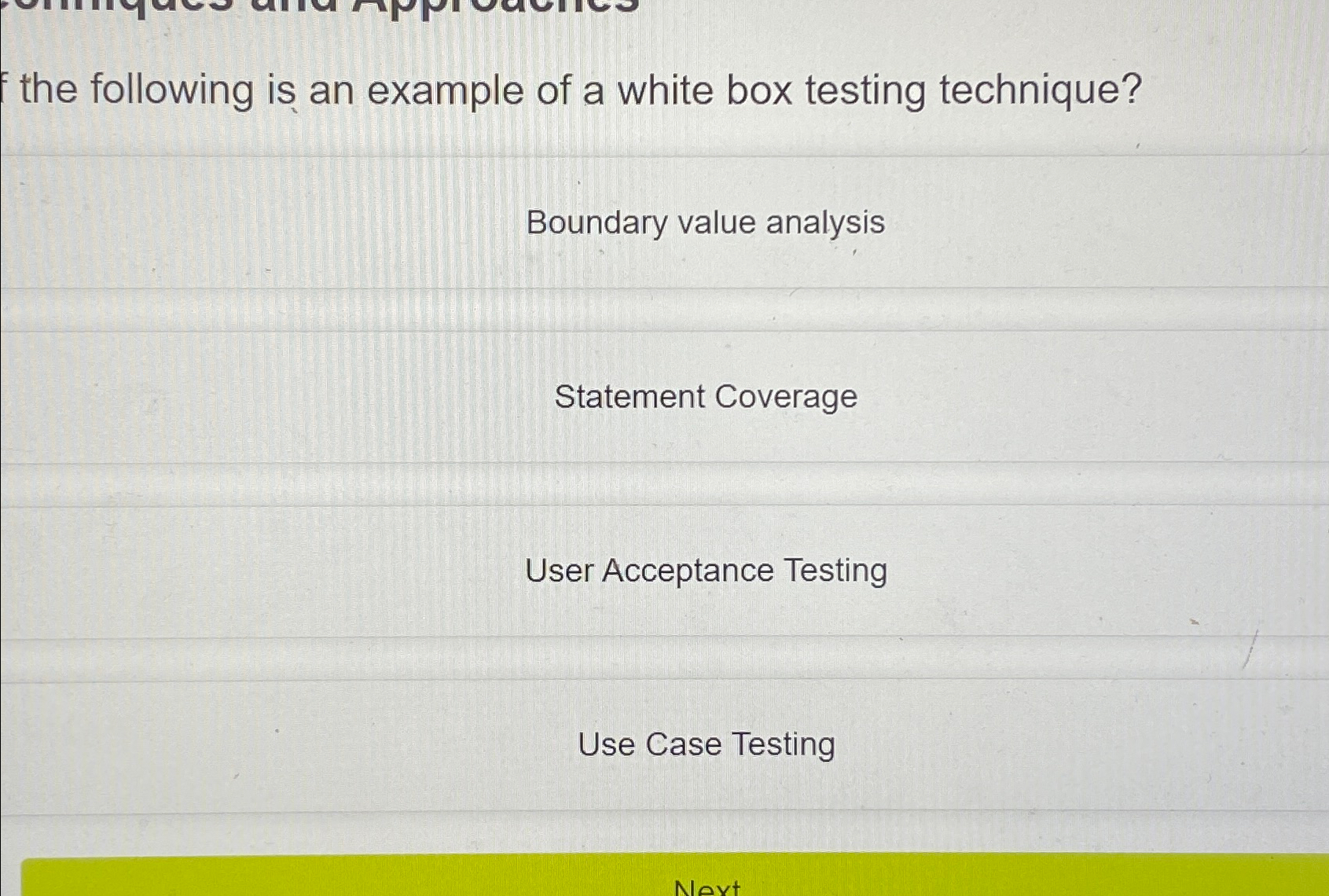 the following is an example of a white box