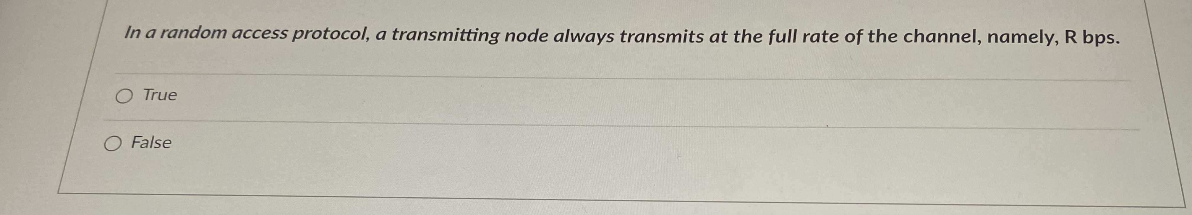 In a random access protocol, a transmitting node