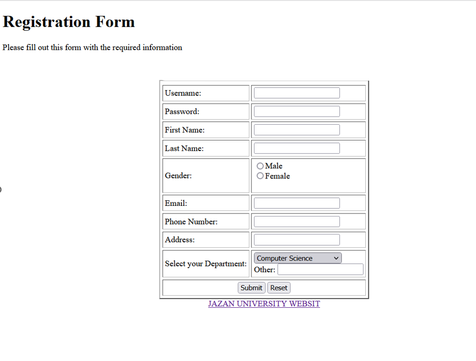 3 . Write the HTML code to generate the following
