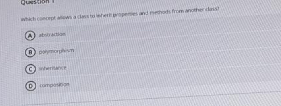 Which concept allows a dass to inhent propertes