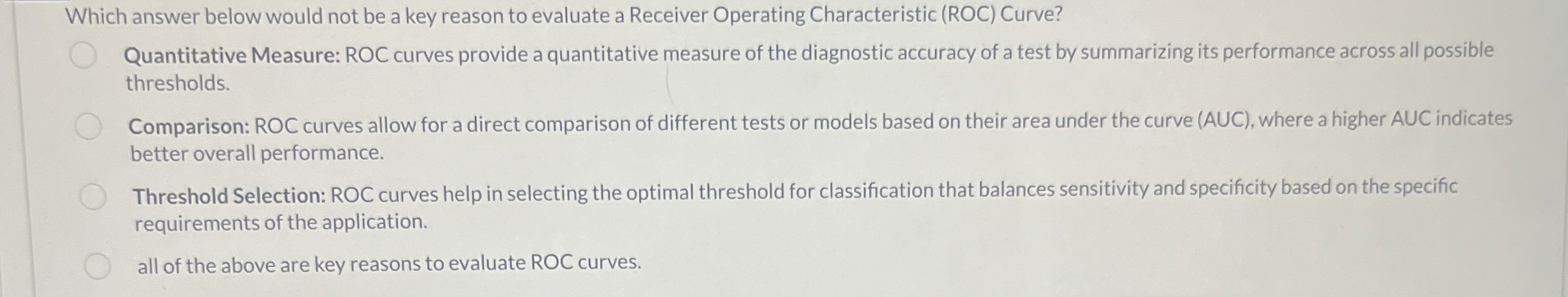 Which answer below would not be a key reason to