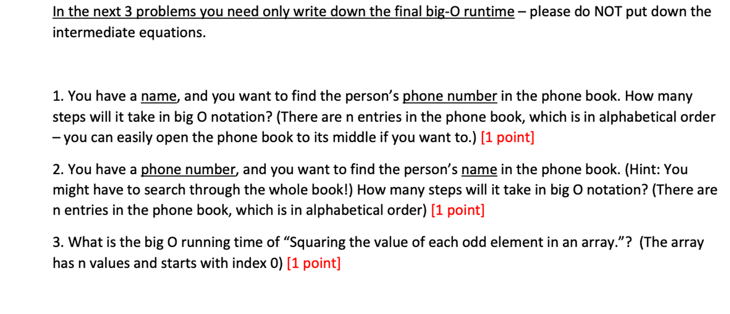 1 . You have a name, and you want to find the