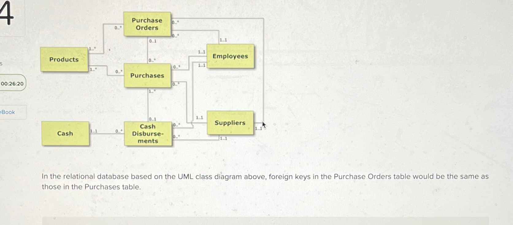 In the relational database based on the UML class