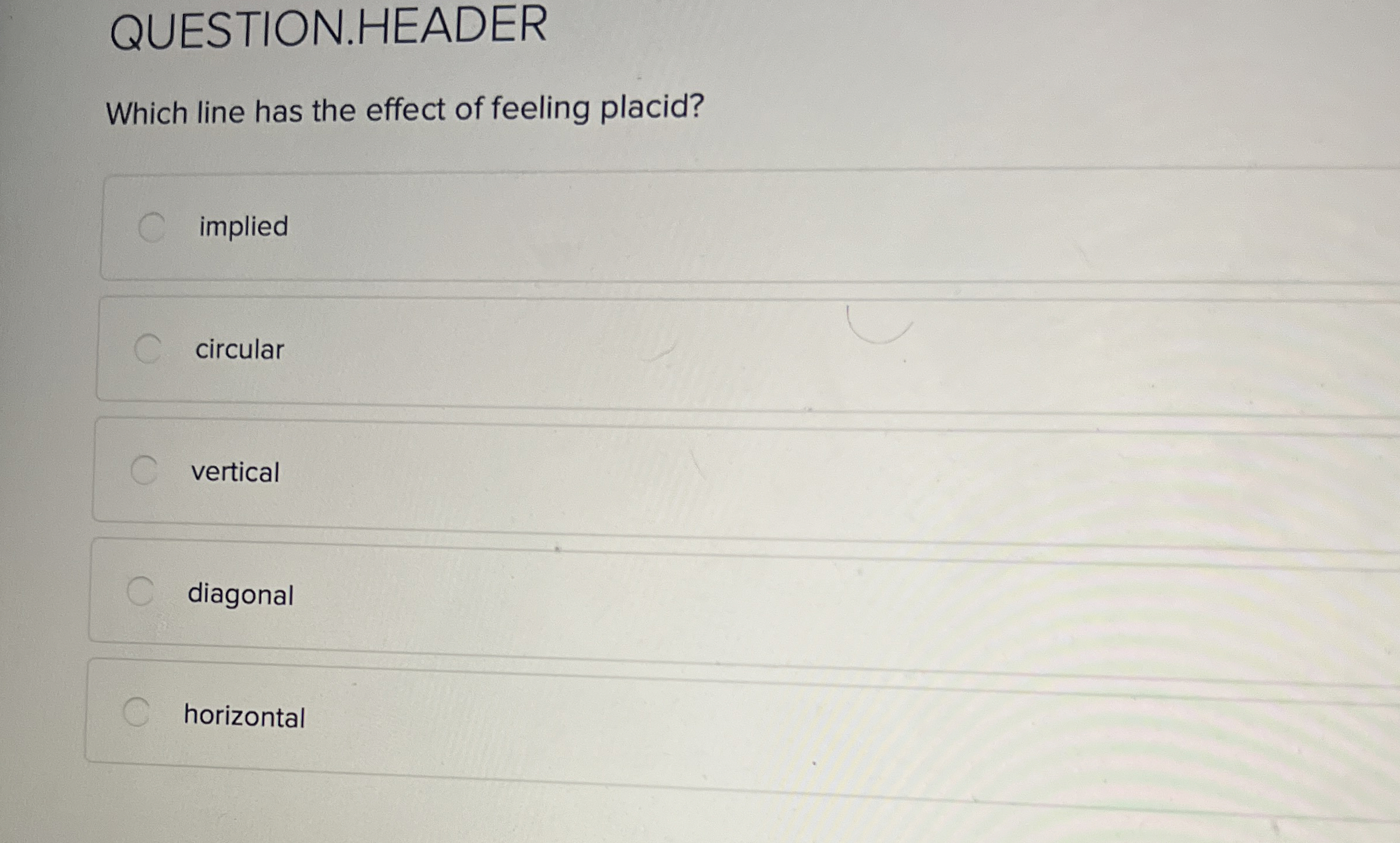 QUESTION.HEADER Which line has the effect of