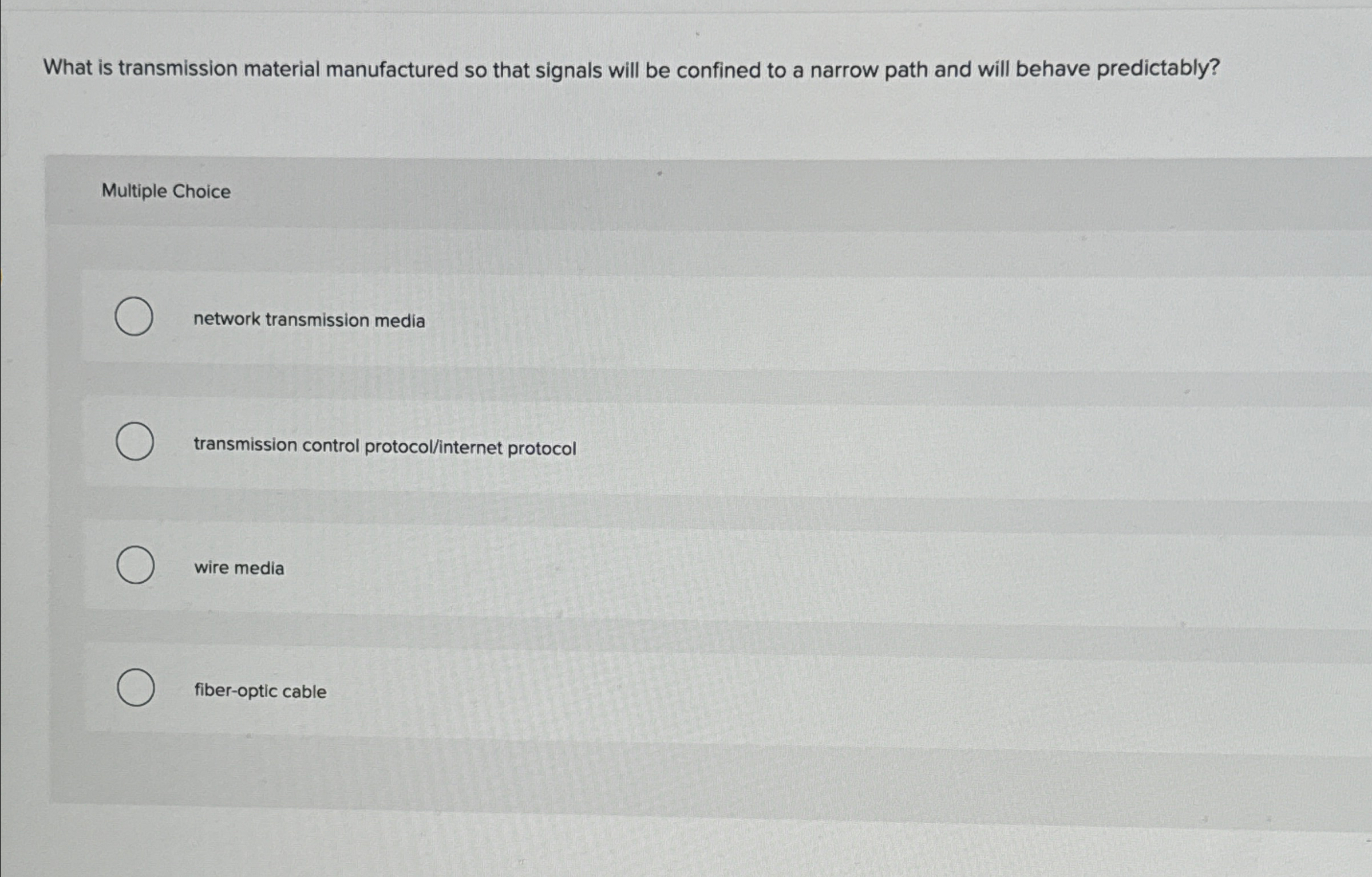 What is transmission material manufactured so