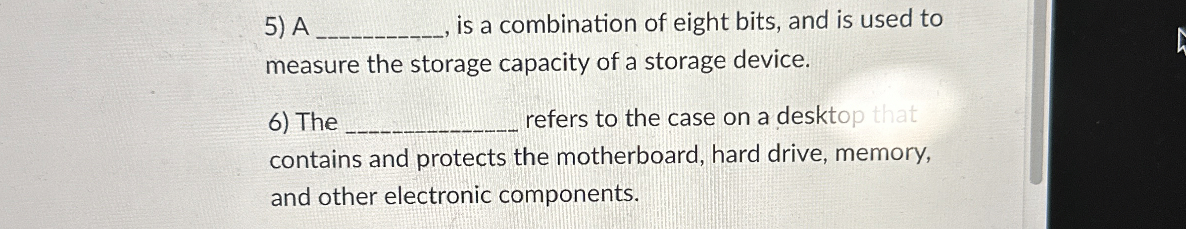 A q , is a combination of eight bits, and is used