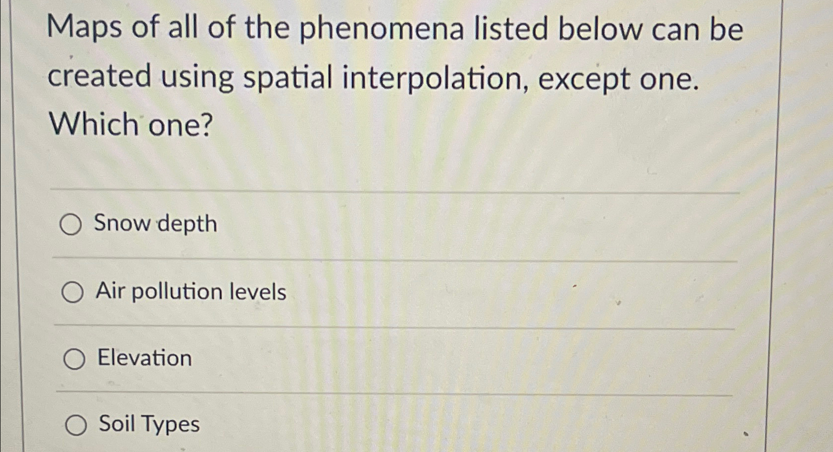 Maps of all of the phenomena listed below can be