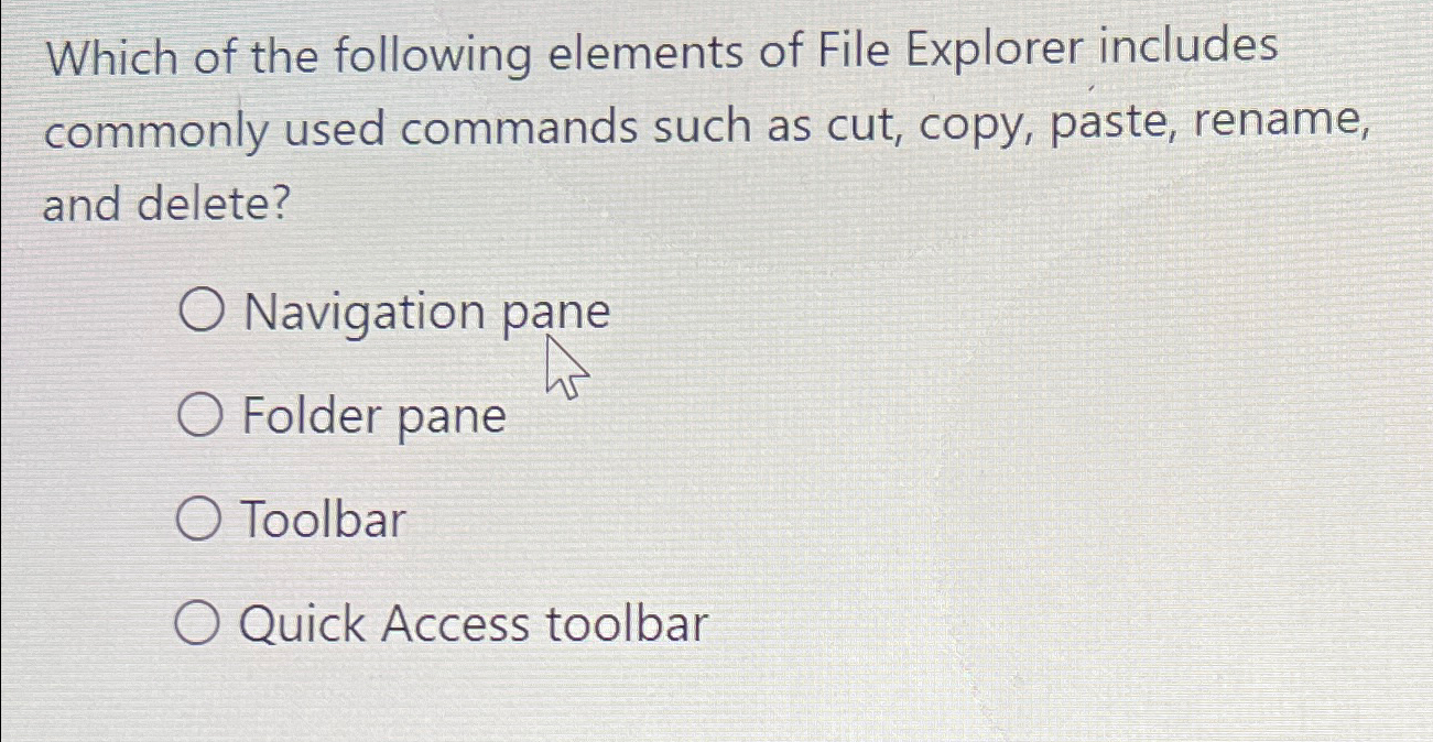 Which of the following elements of File Explorer