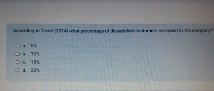 A According to Timm ( 2 0 1 4 ) what percentage