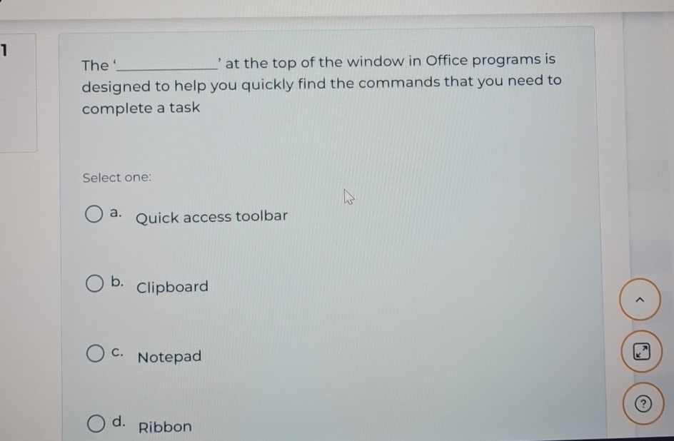 The ' at the top of the window in Office programs