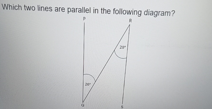 Which two lines are parallel in the following