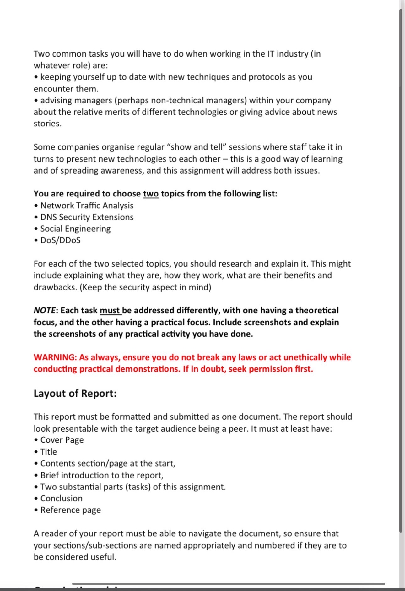 Show dos with a vms . Show a social engineering