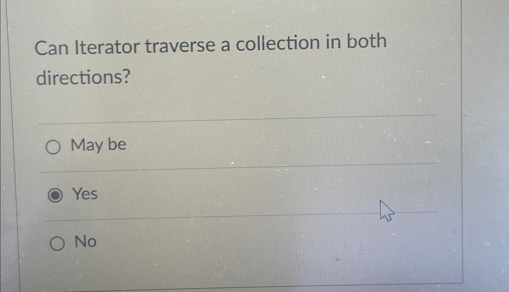 Can Iterator traverse a collection in both